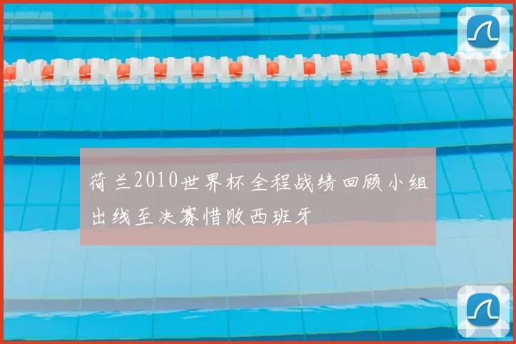 荷兰2010世界杯全程战绩回顾小组出线至决赛惜败西班牙